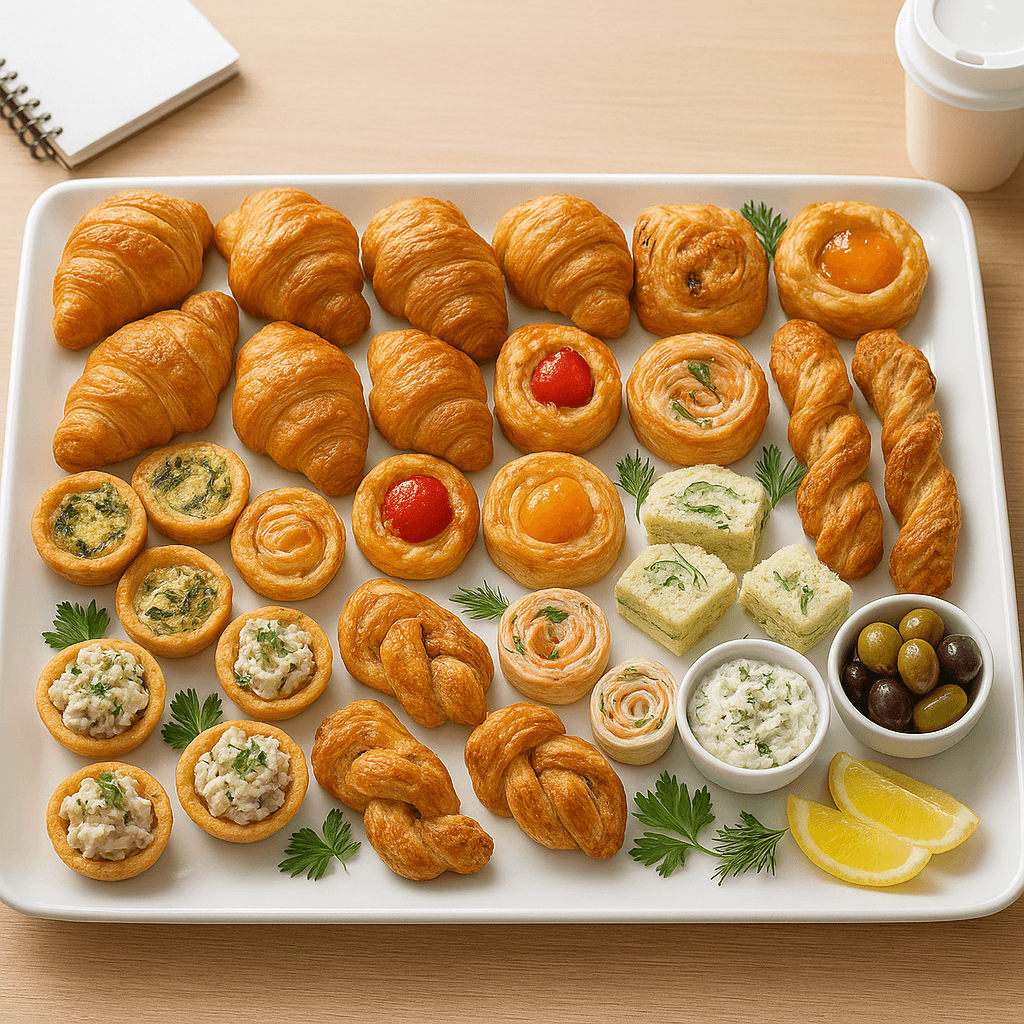 Catering-Platte mit französischem Gebäck