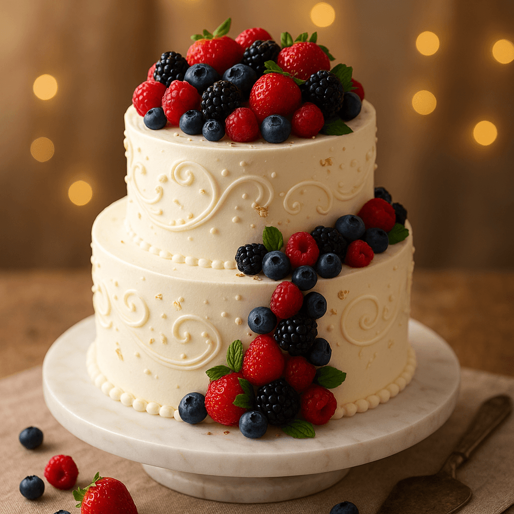 Individuelle Torte mit Beeren