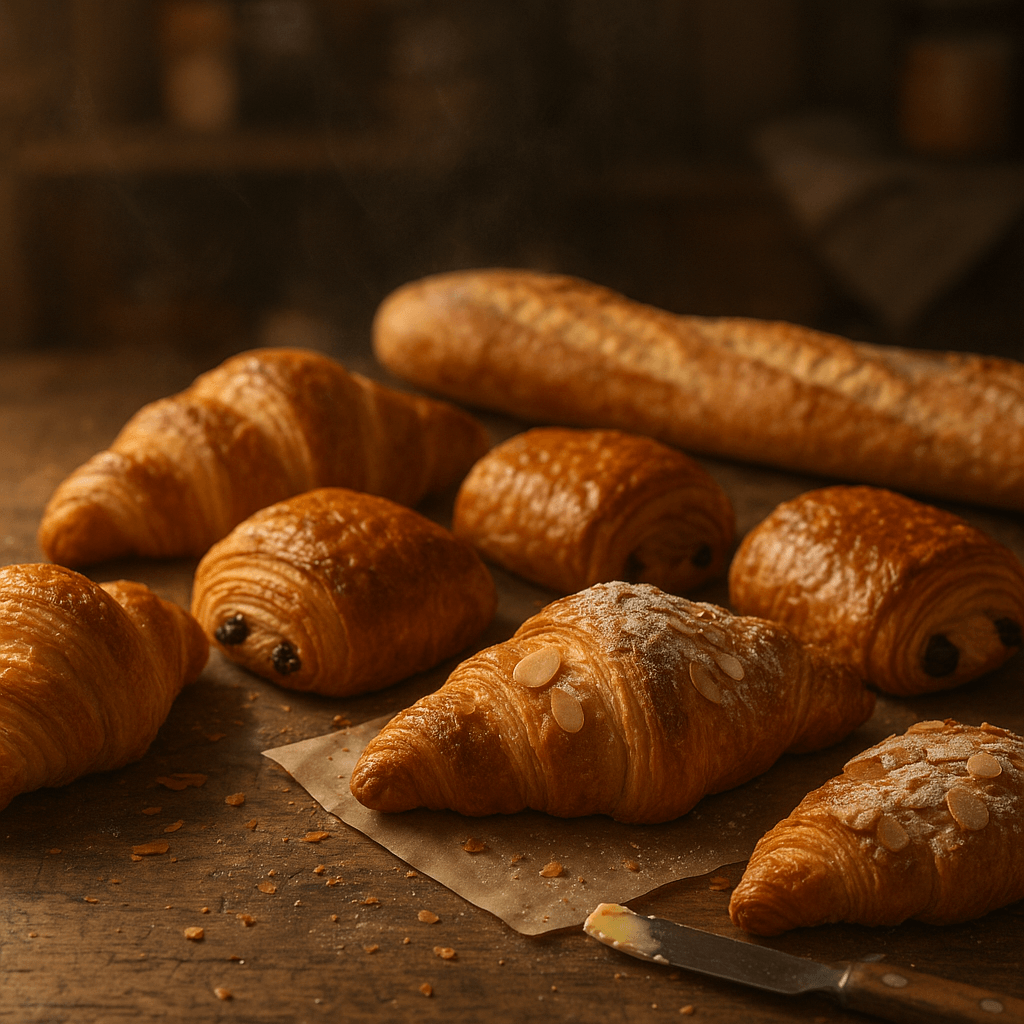 Frische französische Backwaren bei Alisomar